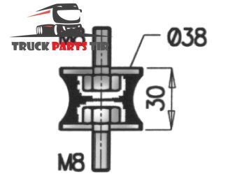 Подушка глушника DAF, MAN, IVECO, RENAULT 40&times;30 M8 5.11040 фото