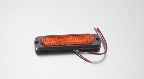 Ż&oacute;łta lampa stroboskopowa 6 LED 24 V