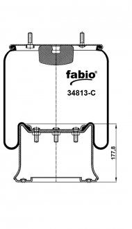 Sprężyna pneumatyczna z metalową paletą, (FABIO | 34813-C)