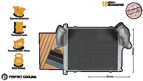 Intercooler [chłodzenie] Mercedes Actros (9425010001, 9425010301) (PERFEKT | 502-MB0301-00)