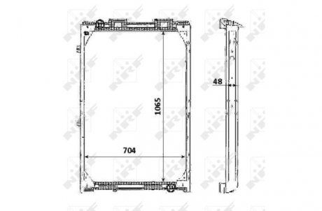 Радиатор двигателя (с рамой) MAN E2000, F2000 D2840LF20-E2866DF01 01.94- (NRF | 58345) 4672311-173 фото