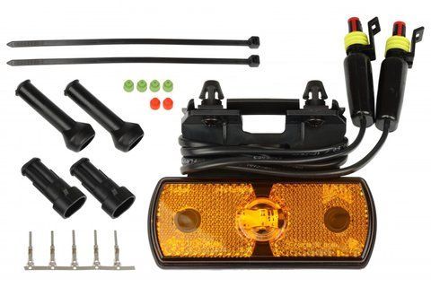 Boczna lampa obrysowa LED 24V Schmitz Superseal 2-pin lewa/prawa pomarańczowa