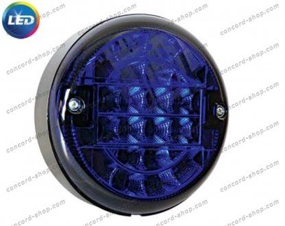 Ліхтар задній LED, синий, предупредительный d=137/d=142x52, M6 (45) (mm) (ISIKSAN | 10406K) 5157203-33 фото