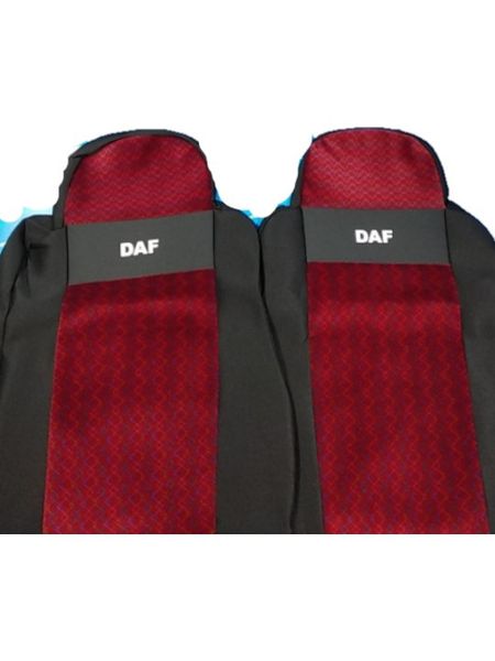 Pokrowiec na siedzenie do ciężarówki DAF XF106 2014 - odcień czerwony (komplet na 2 miejsca)