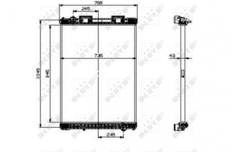 Радіатор двигуна (без рами) MAN E2000, F2000 D2840LF20-E2866DF01 01.94- (NRF | 519537) 2220032-1 фото