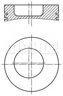 Поршень н 97.0. OM314/352 (MAHLE / KNECHT | 004 45 10) 4696025-99 фото