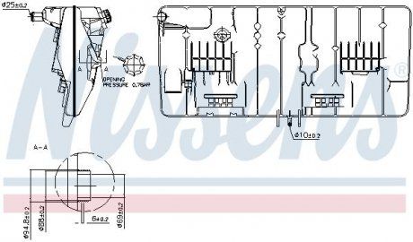 Розширювальний бачок MAN E2000, F2000 D2840LF20-E2866DF01 01.94- (NISSENS | 996031) 1996586-1 фото