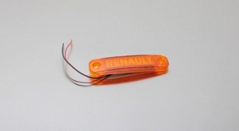 Ponadgabarytowa lampa wzdłuż napisu &bdquo;RENAULT&rdquo; LED w kolorze ż&oacute;łtym