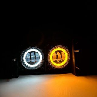 Lampa przeciwmgielna DAF XF 105 DRL Biały/Ż&oacute;łty LED 24V FERZE &ndash; komplet 2 szt