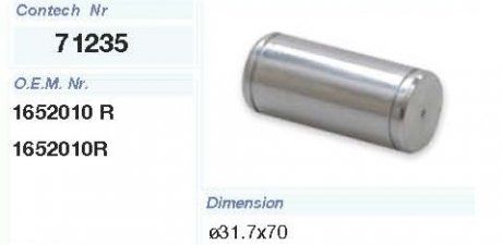 Палец колодки барабанной ROR/Meritor L=67,5, D=37,7 (mm) (21020039) (Contech | 71235CNT) 4213986-33 фото