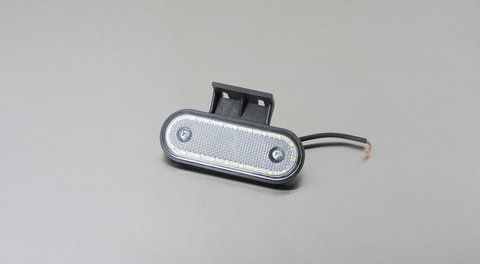 Ponadgabarytowa lampa 20 LED owalna, biała + wspornik