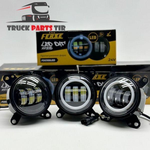Противотуманная фара DAF XF 105 DRL Белый/Желтый LED 24V FERZE &ndash; комплект 2 шт FOG105LED-03 фото