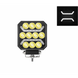 Lampa robocza LED 101&times;101 mm, 10 diod + biały obrys, 15W 12&ndash;24V