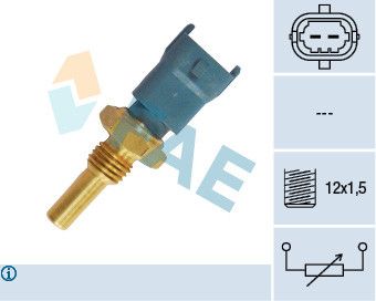 Датчик температури охолоджувальної рідини RENAULT MAGNUM PREMIUM 2/T, VOLVO FH >1998 M12*1.5MM 2 PIN КЛЮЧ-19 20513340 фото