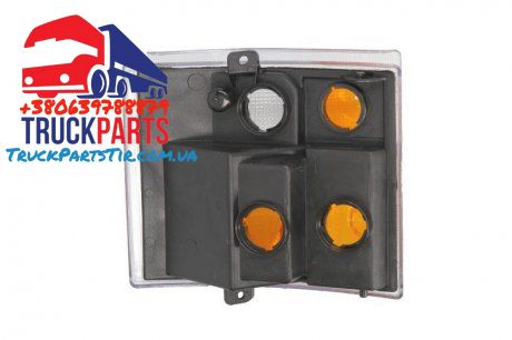 Лампа указателя поворота передняя правый (цвет стекла: оранжевый) SCANIA 4, P,G,R,T 05.95- (TRUCKLIGHT | cl-sc001r) 2593427-6 фото