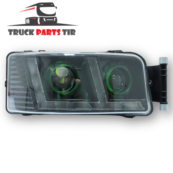 Lampa przednia LED z DRL lewa soczewka okrągła wtyczka MAN TGA/TGL/TGM 81251016436