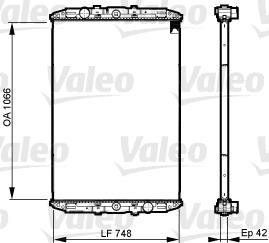 Радіатор охолодження двигуна (без рами) DAF 95 XF, XF 95 VF390M-XF355M 01.97-12.06 (Valeo | 733509) 2475726-1 фото