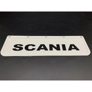 Брызговик на крыло кабины с объёмным рисунком &laquo;SCANIA&raquo; белый (180&times;600) GP0005 фото