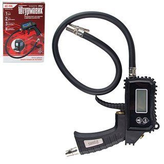 Pistolet do pompowania opon z manometrem LED 0,2-10kg/cm2