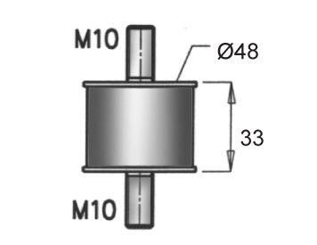 Подушка глушителя REnault PREMIUM (48x33mm; M10x1,5) 5000750630 5010366795 5000750630 фото