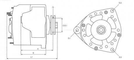 Генератор 24V 80A Mercedes ACCELO/ATEGO/AXOR/ECONIC/LK/LN2/TOURO (O 500)/UNIMOG/ZETROS/VARIO (AS-PL | a0007) 3524924-4 фото