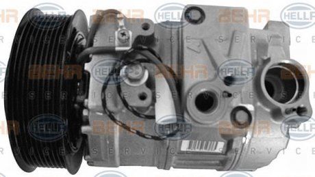 Компрессор кондиционера MERCEDES ACTROS, ACTROS MP2/MP3, ATEGO 2 OM541.920-OM925.920 04.96- (HELLA BEHR | 8FK351176521) 1980479-182 фото