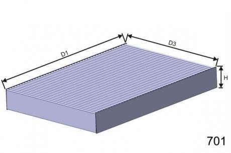 Filtr kabinowy z elementami z węgla aktywnego (MISFAT | hb150)