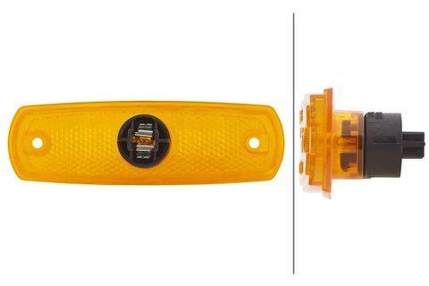 Boczna lampa obrysowa LED 24V W3W 38&times;126 mm pomarańczowa lewa/prawa