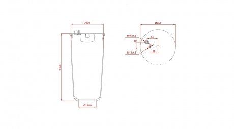 Poduszka powietrzna MAN TGM, TGA/TGS/TGX, ROR / Meritor (4884 N1 P01, 4884N1P01, 81.43601.0152, 81.43601.0174, 81.43601.6066, 81436010152, 81436010174, 81436 016066, MLF7138, SP 554884, SP554884) (TruckExpert | wyd14884)