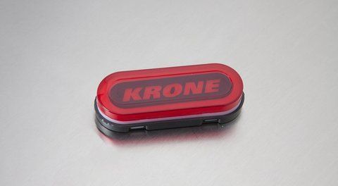 Latarnia owalna NEONOWY napis "Krone" w kolorze czerwonym