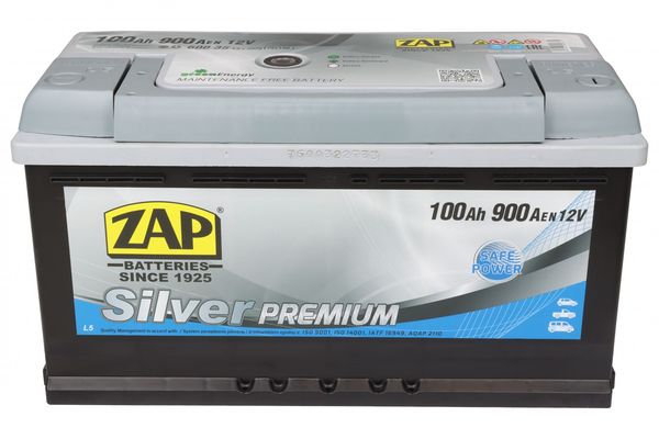 Akumulator 12V 100Ah Zap 900A Silver