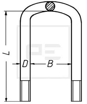 Стремянка Ресори Bpw M24*3*156*343Mm 528099 фото