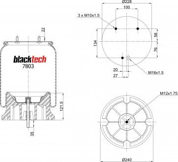 Poduszka powietrzna 792NP01 (BLACKTECH | rml7803cp)