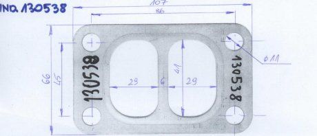 Прокладка турбины MAN D0826/D0836 (OPOLTRANS | 02-07-01-0355) 4695568-99 фото