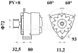 Alternator (28V, 80A) MERCEDES ACCELO, ATEGO, ATEGO 2, AXOR, AXOR 2, ECONIC, LK/LN2, UNIMOG, VARIO, VARIO (B667, B670, B668), VARIO (B670), VARIO (B670, B668, B667 ); MAZ 100, 200 M906.900-OM924.923 (LETRIKA | mg 586)