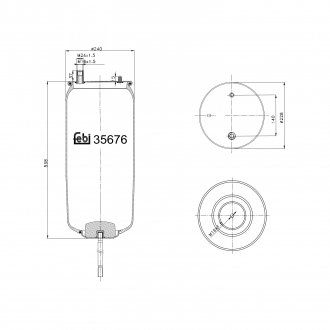 Задняя пневматическая подвеска ниже правый Renault MAGNUM, PREMIUM 10.92- (FEBI BILSTEIN | 35676) 1974213-6 фото