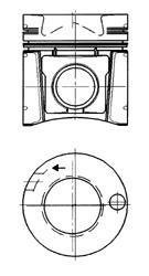 Поршень d125mm (STD) Mercedes MK/O 340/O 404/SK/TOURISMO (KOLBENSCHMIDT | 93231600) 2867470-66 фото