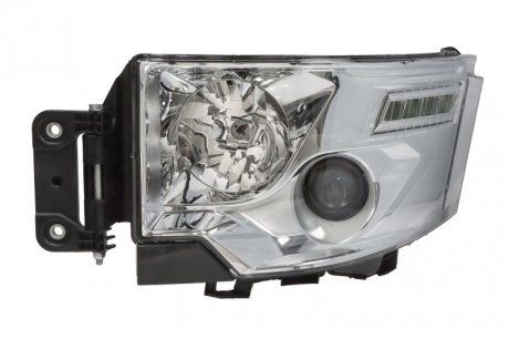 Reflektor lewy (H1/H7/LED, elektryczny, z silnikiem, ze światłem dziennym, kolor wstawki: chrom) Renault T 01.13- (DEPO | 551-11A6L-LDEMN)