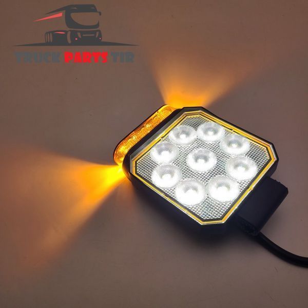 Lampa robocza z kogutem 9 LED 10&ndash;90V 101&times;127&times;36,5 mm