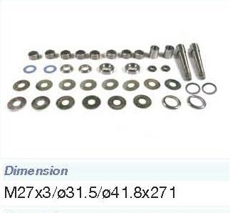 Шкворень DAF на ось L=271; D=31.5; D1= 50; M27x3 (0681706) (Contech | 72693CNT) 2834137-33 фото