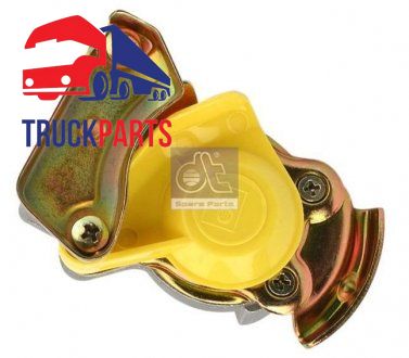 Złącze pneumatyczne (klamka, rozmiar gwintu M22x1,5mm, kolor żółty, zawór w zestawie) (DT | 4.60648)