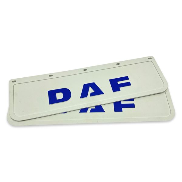 Брызговик на крыло с синей надписью "DAF" Белый (600X180) GP0802 фото