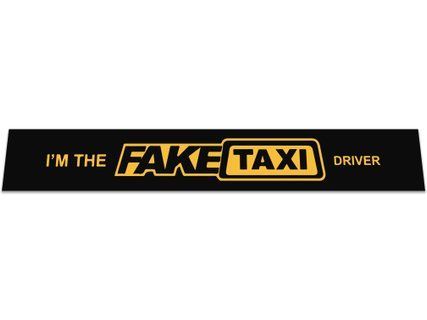 Брызговик на задний бампер с надписью I'm The Fake Taxi Driver (350Х2400) чёрный GPC80 фото