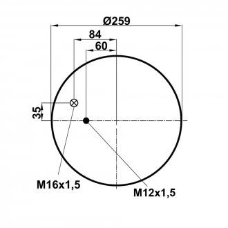 Sprężyna pneumatyczna z metalową paletą, (FABIO | 344883-7C)