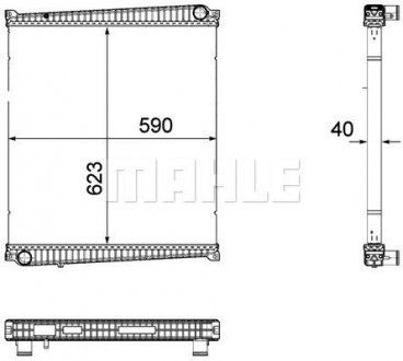 Радиатор двигателя (без рамы) Renault MASCOTT; RENAULT MASTER PRO DXi3-ZD3A604 05.04-12.13 (MAHLE / KNECHT | cr818000p) 2699762-173 фото