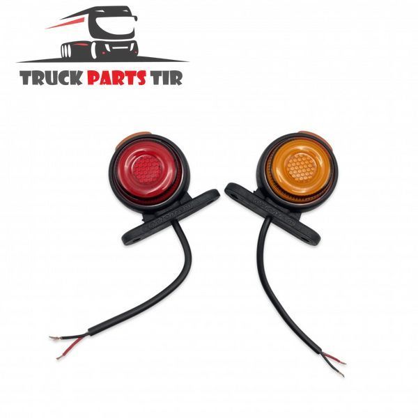 Lampa obrysowa mini rożek tr&oacute;jkolorowa LED neon 12&ndash;24V wskaźnik znosu przyczepy