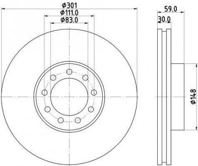 Тормозной диск (HELLA BEHR | 8DD355115531) 1967954-173 фото