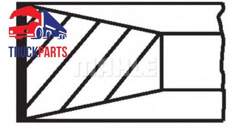 Поршневі кільця (135мм (STD) 4-3-4) Renault Renault C, MAGNUM, MAJOR, R MIDR06.35.40G-MIDR06.35.40P/41 03.86-10.98 (MAHLE / KNECHT | 209 53 V0) 1856840-1 фото