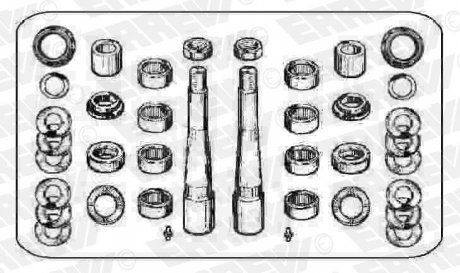 Рем. к-т шкворня, к-т на ось (на 2 стороны) (ERREVI | 711771) 2431053-1 фото