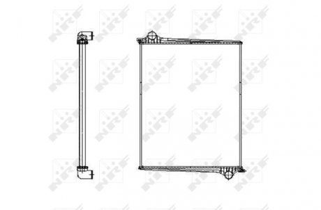 Радіатор двигуна (без рами) SCANIA 4 DC11.01-DSC14.15 05.95-04.08 (NRF | 509598) 1841726-1 фото